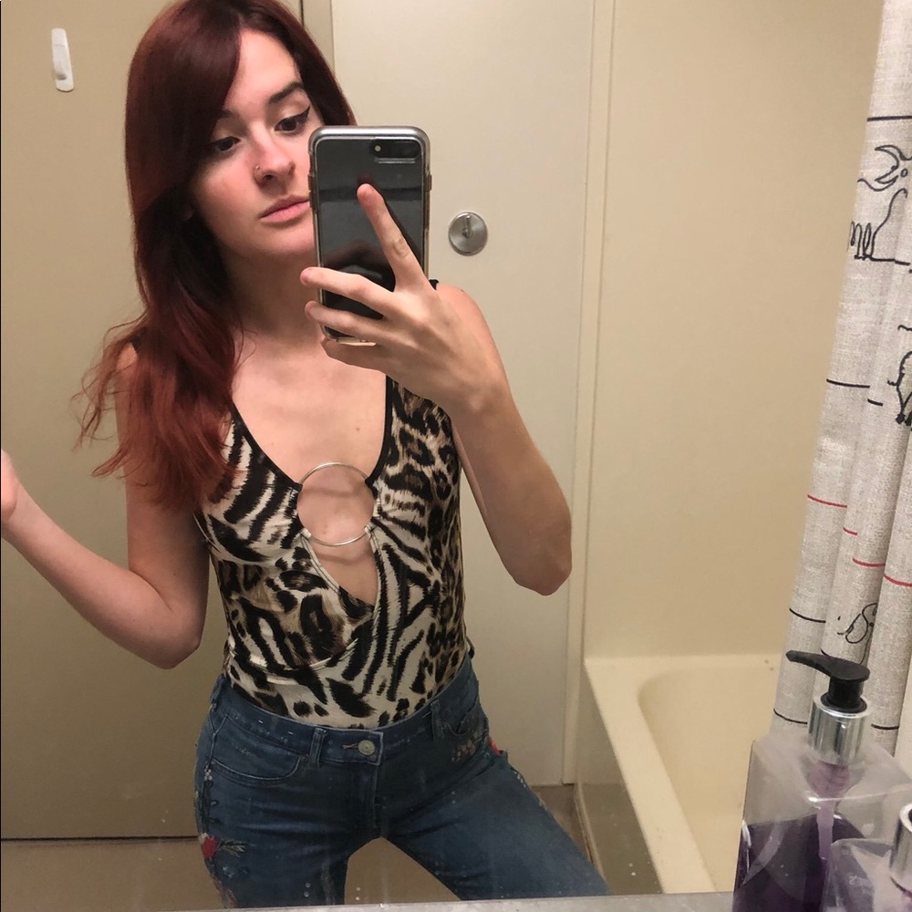 Leopard Body Suit NWOT